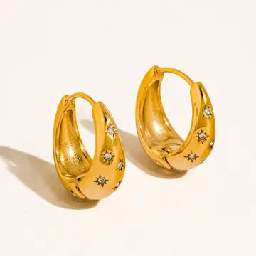 Star Hoop Earrings