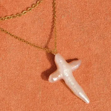Pearl Cross Necklace