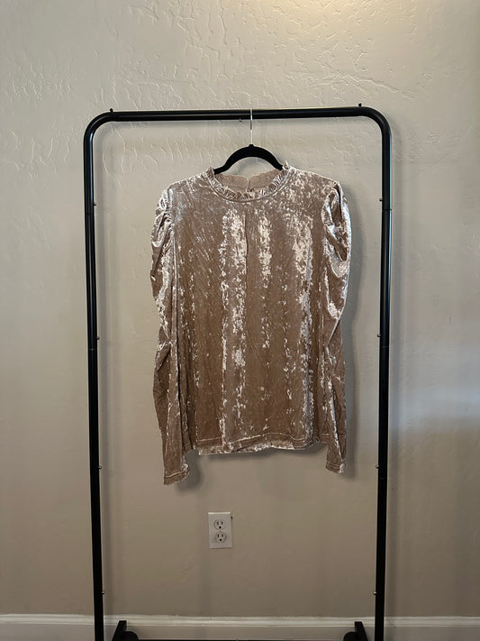 Gilded Velvet Top