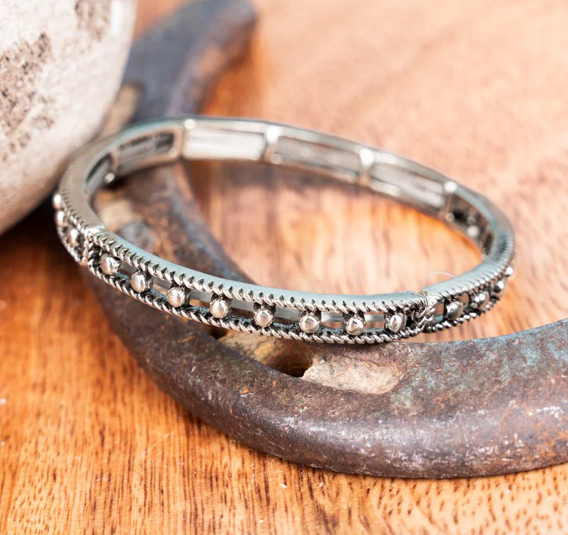 Amelia Silver Finish Stretch Bracelet
